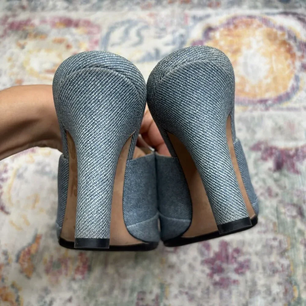 Chanel 2017 Denim CC Cap Toe Mules